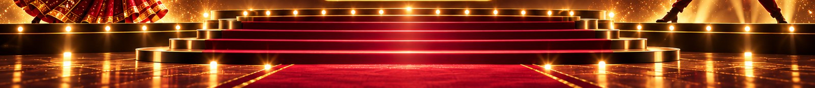 Red carpet stage steps